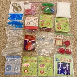 Huge Lot Craft Christmas Ornaments Sets Kits Holiday Fun Group Projects Parties